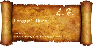Lengyel Huba névjegykártya
